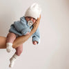 Organic Knit Cardigan - Dusty Blue - SALE