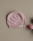 Organic Thin Knit Beanie - Candy Pink