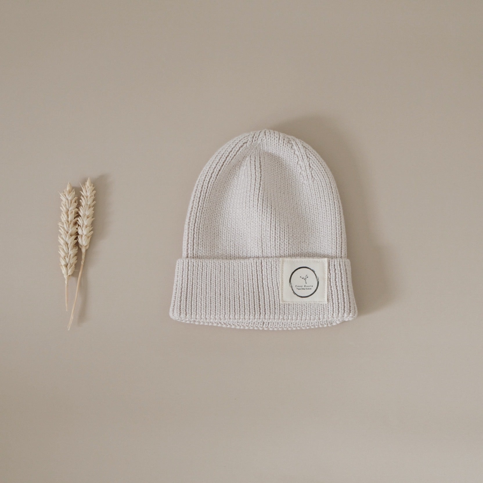 Organic Knit Beanie - Sand