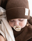Organic Knit Beanie - Chocolate