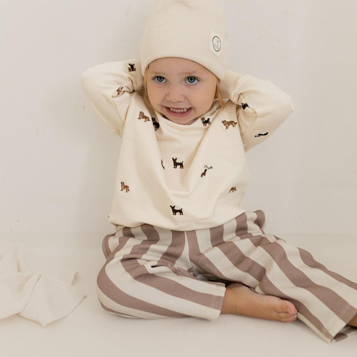 GOTS Organic Lounge Pants - Caramel Striped