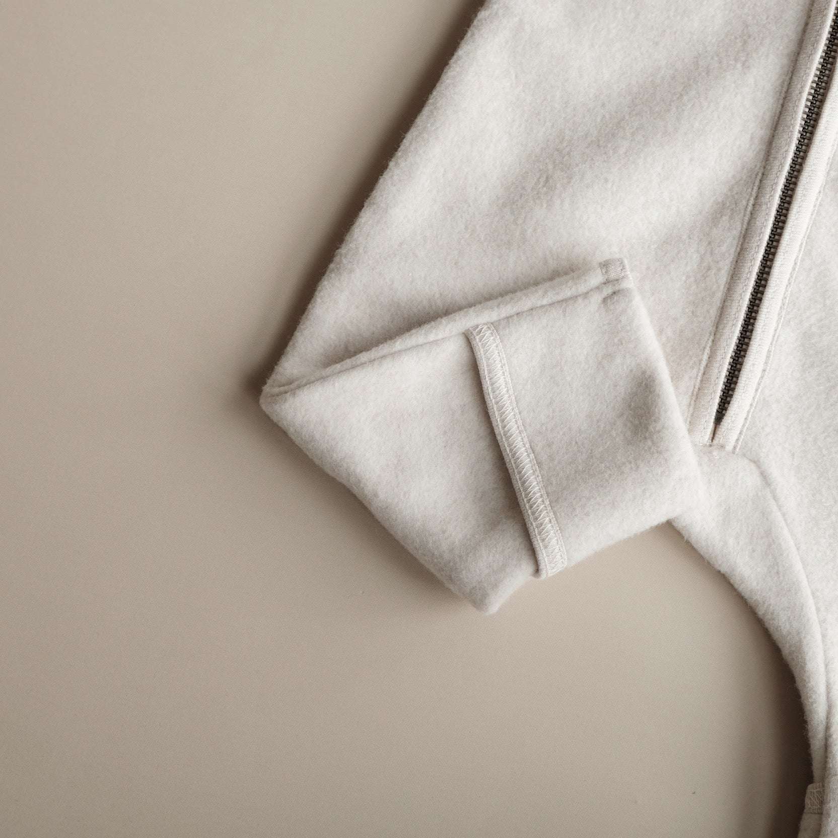 Organic Fleece Overall - Light Beige Melange