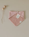 Organic Muslin Bibs - Dusty Rose/Caramel - SALE