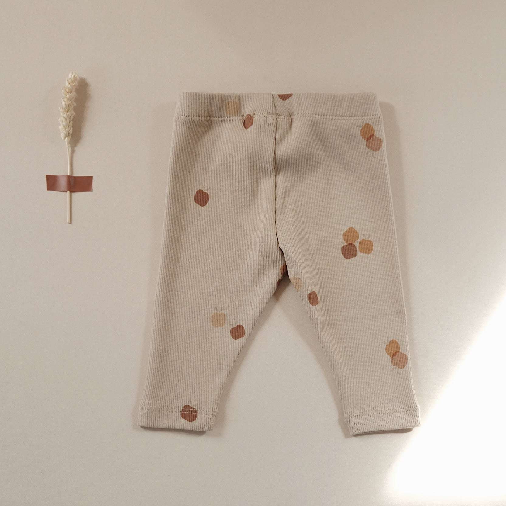 Organic Rib Leggings - Pure Apple - SALE