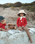 Sustainable UV Longsleeved Bathing Suit - Red (UV STANDARD 801)