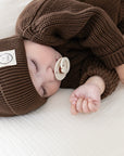 Organic Knit Beanie - Chocolate