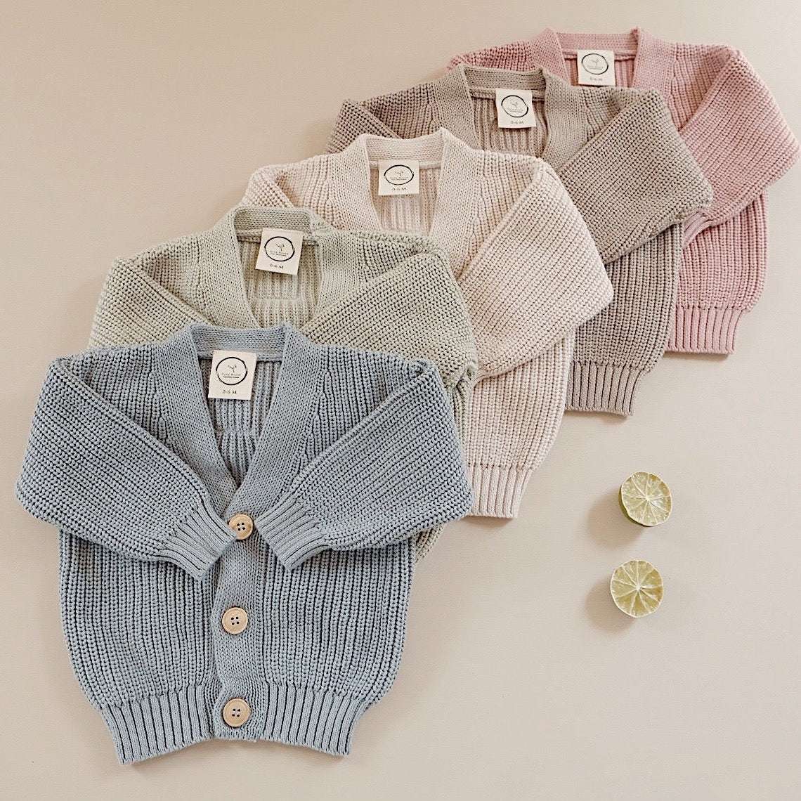 Organic Knit Cardigan - Caramel - SALE