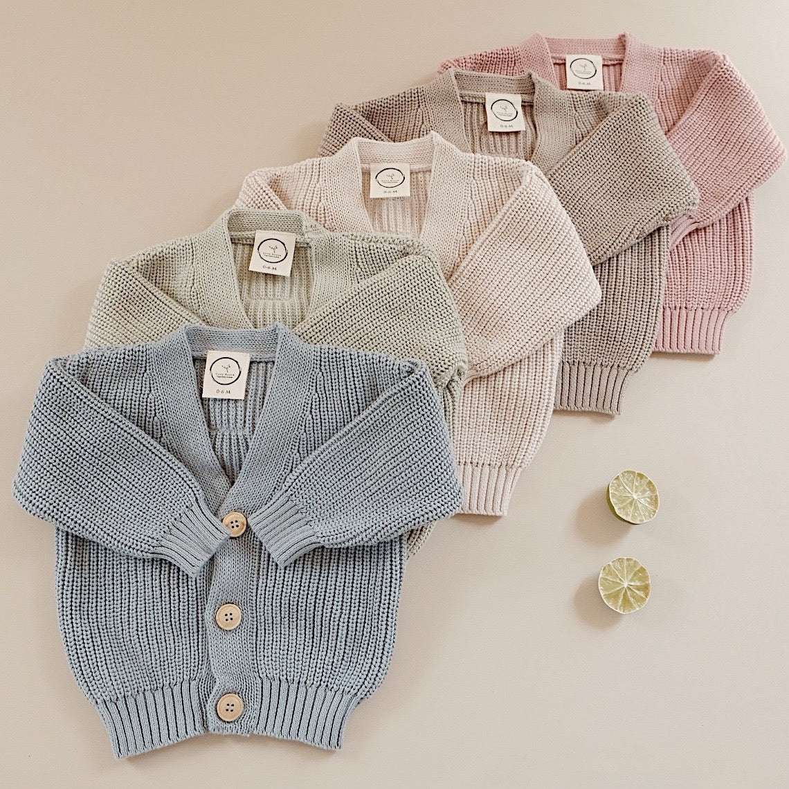 Organic Knit Cardigan - Dusty Rose - SALE