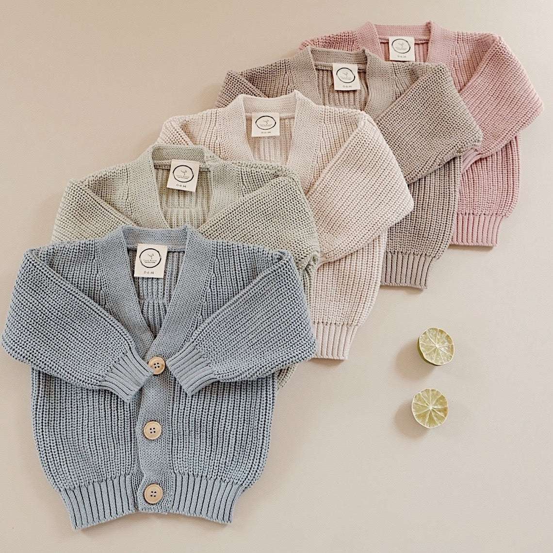 Organic Knit Cardigan - Sand - SALE
