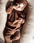 Organic Rib Sweatshirt - Walnut- S A L E