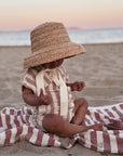 Organic Terry Onesie - Latte Striped