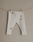 Organic Rib Leggings - Pure Lemon
