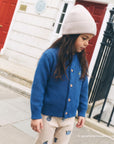 GOTS Organic Knit Cardigan - Blueberry Blue