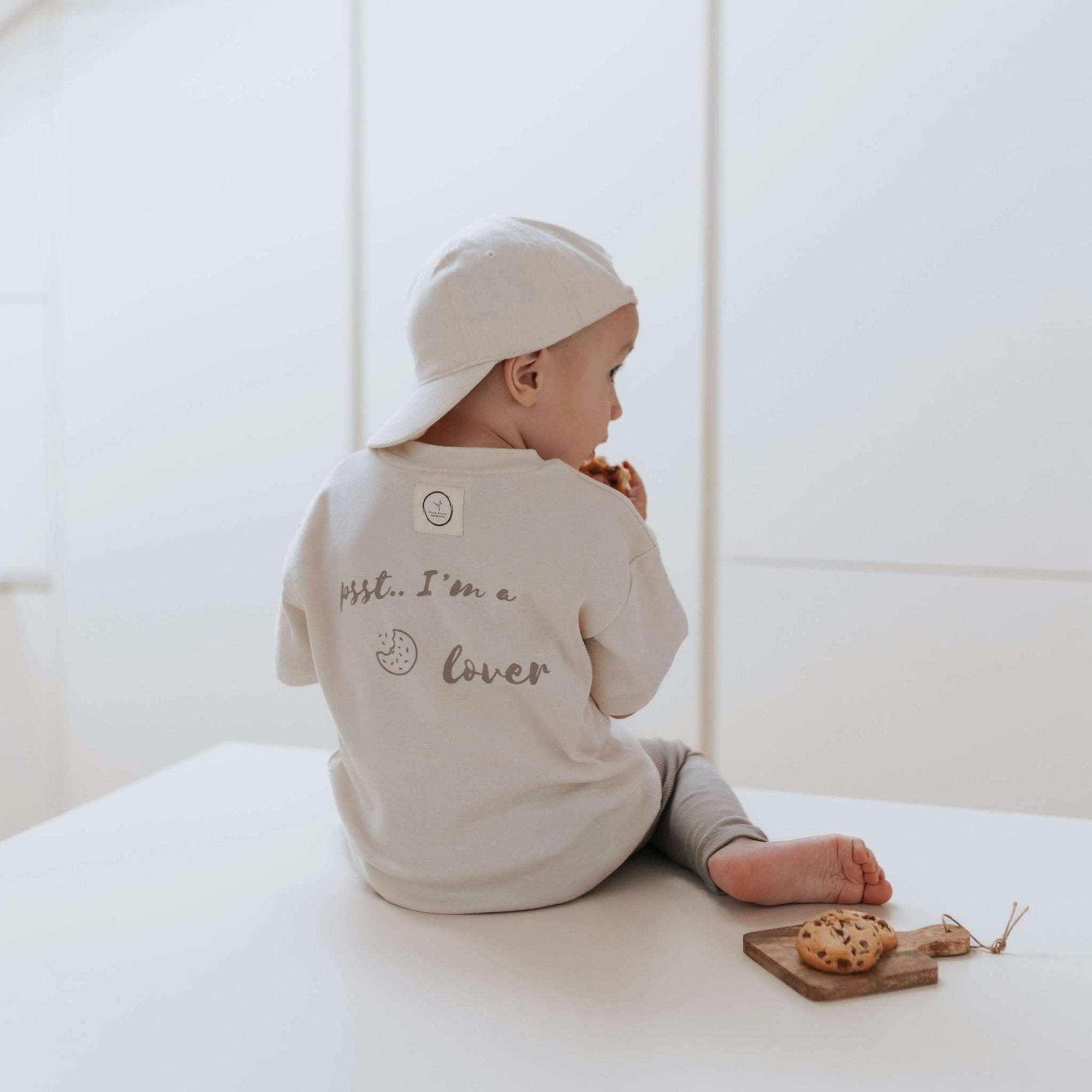 Organic Oversize Shirt - Sand Cookie Lover - SALE