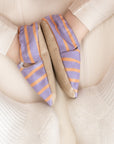 Vegan Shoes - Sunset Sorbet (lavender/orange striped)