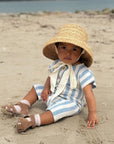 Organic Terry Onesie - Blue Striped