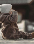 Organic Teddy Overall - Mocha - SALE