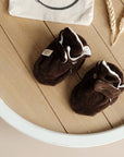 Organic Nicky Booties - Chocolate Brown