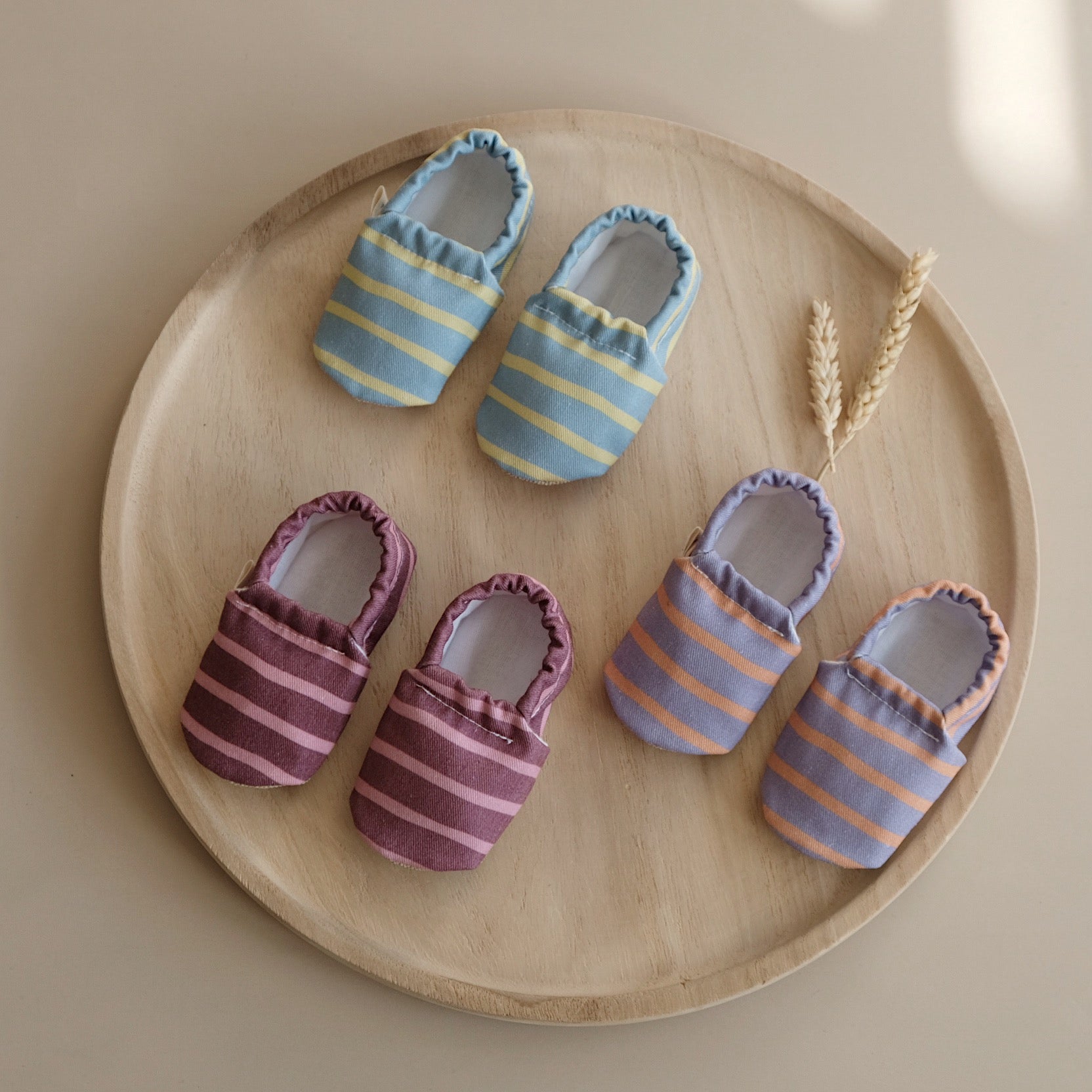 Vegan Shoes - Berry Blush (red/pink striped)