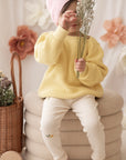 Organic Oversize Knit Pulli - Lemon Tonic