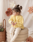 Organic Oversize Knit Pulli - Lemon Tonic
