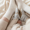 Organic Fleece Booties - Light Grey Melange