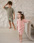 Organic Muslin T-Shirt - Dusty Rose