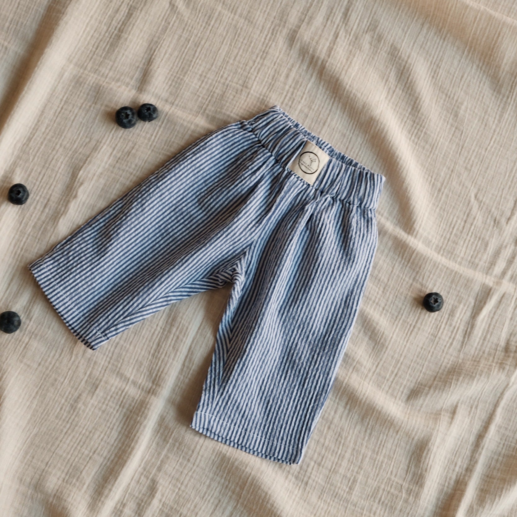 Organic Lounge Pants - Navy Striped