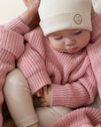 Organic Oversize Knit Pulli - Candy Pink