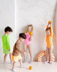 Sustainable UV Longsleeved Bathing Suit - Bright Orange (UV STANDARD 801)