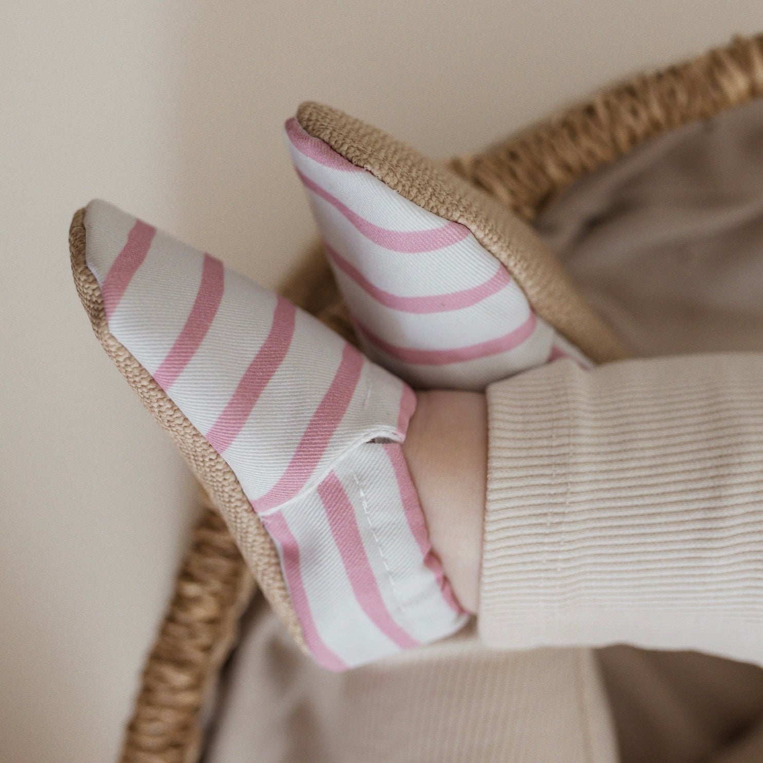 Vegan Shoes - Pink Striped