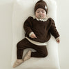 Organic Knit Leggings - Chocolate Brown