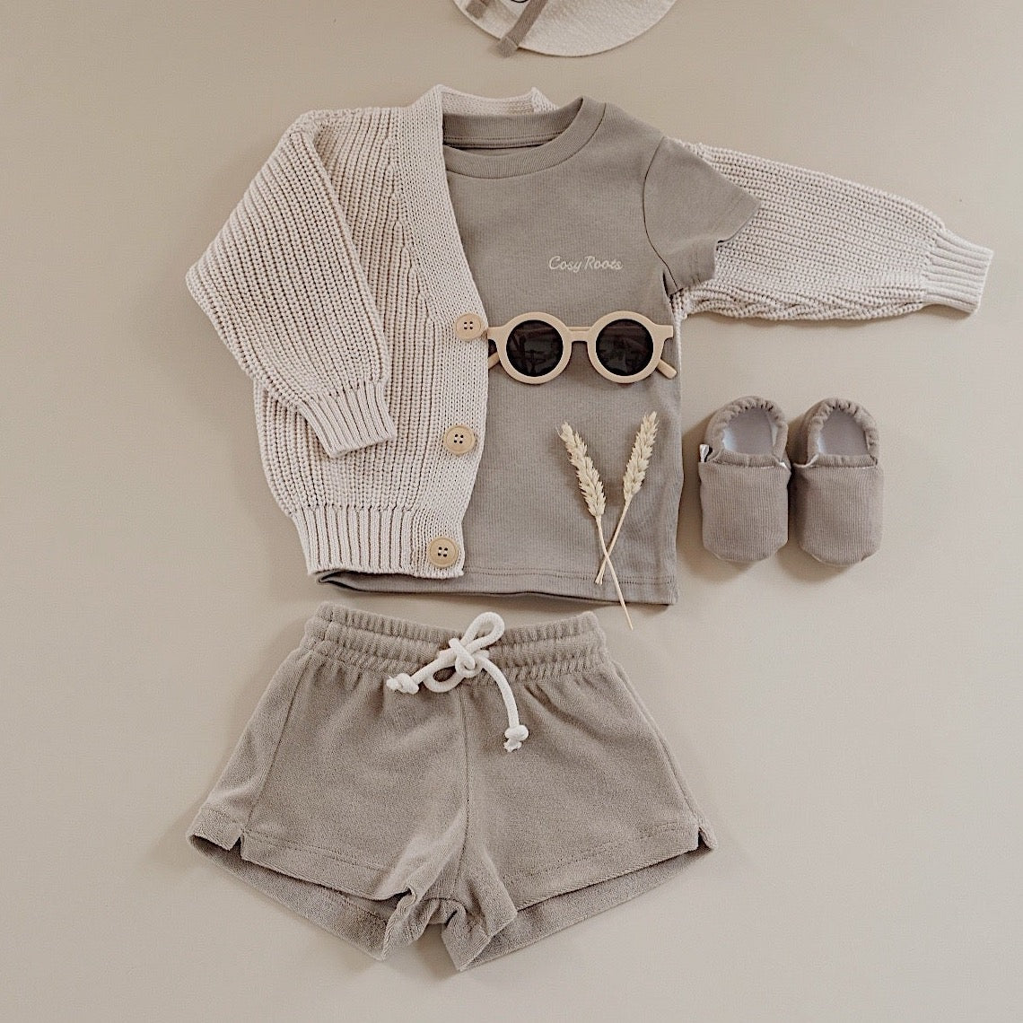 Organic Knit Cardigan - Sand - SALE