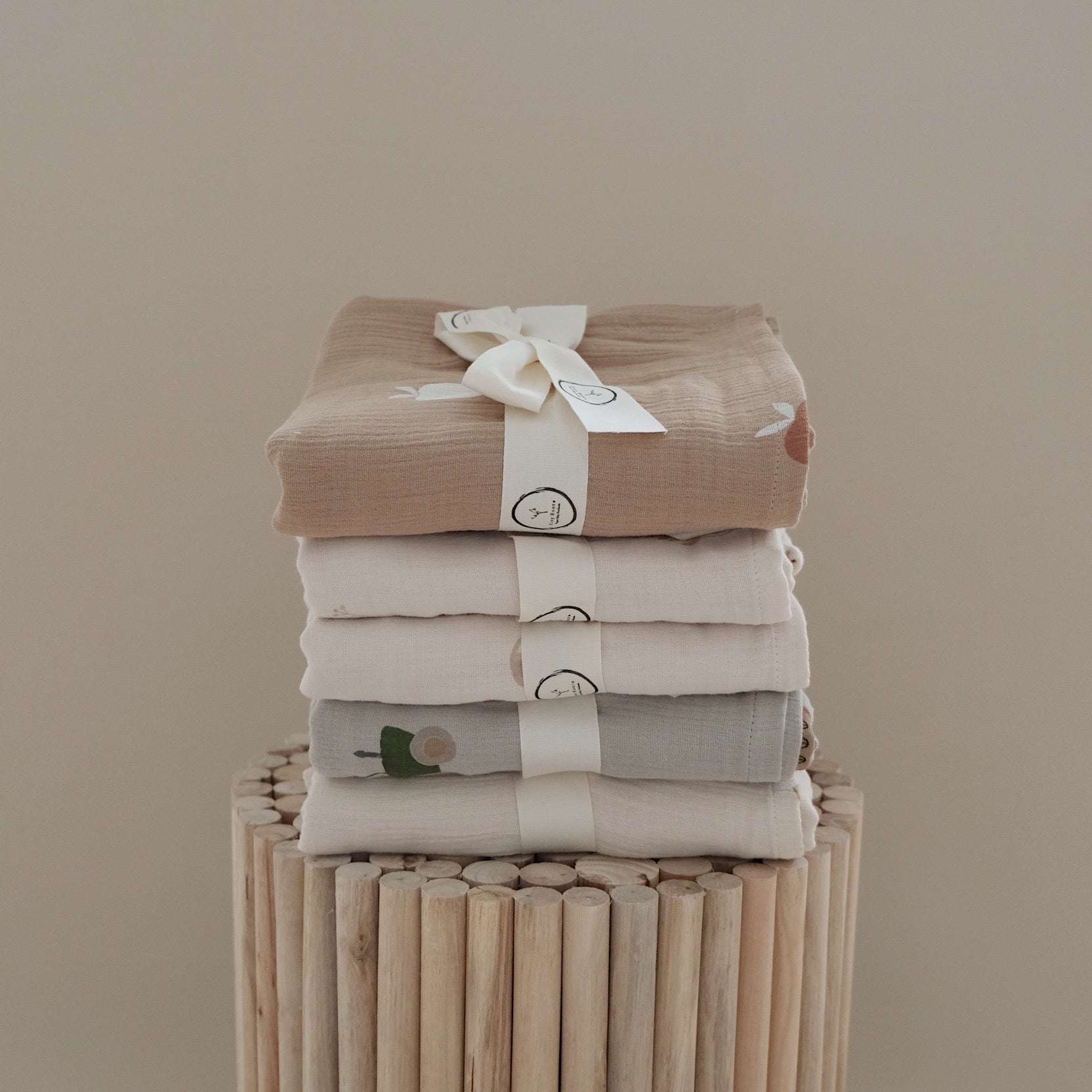 Organic Muslin Swaddle Set - Little Driver/Caramel - SALE