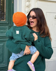 GOTS Organic Oversize Knit Pulli - Forest Green
