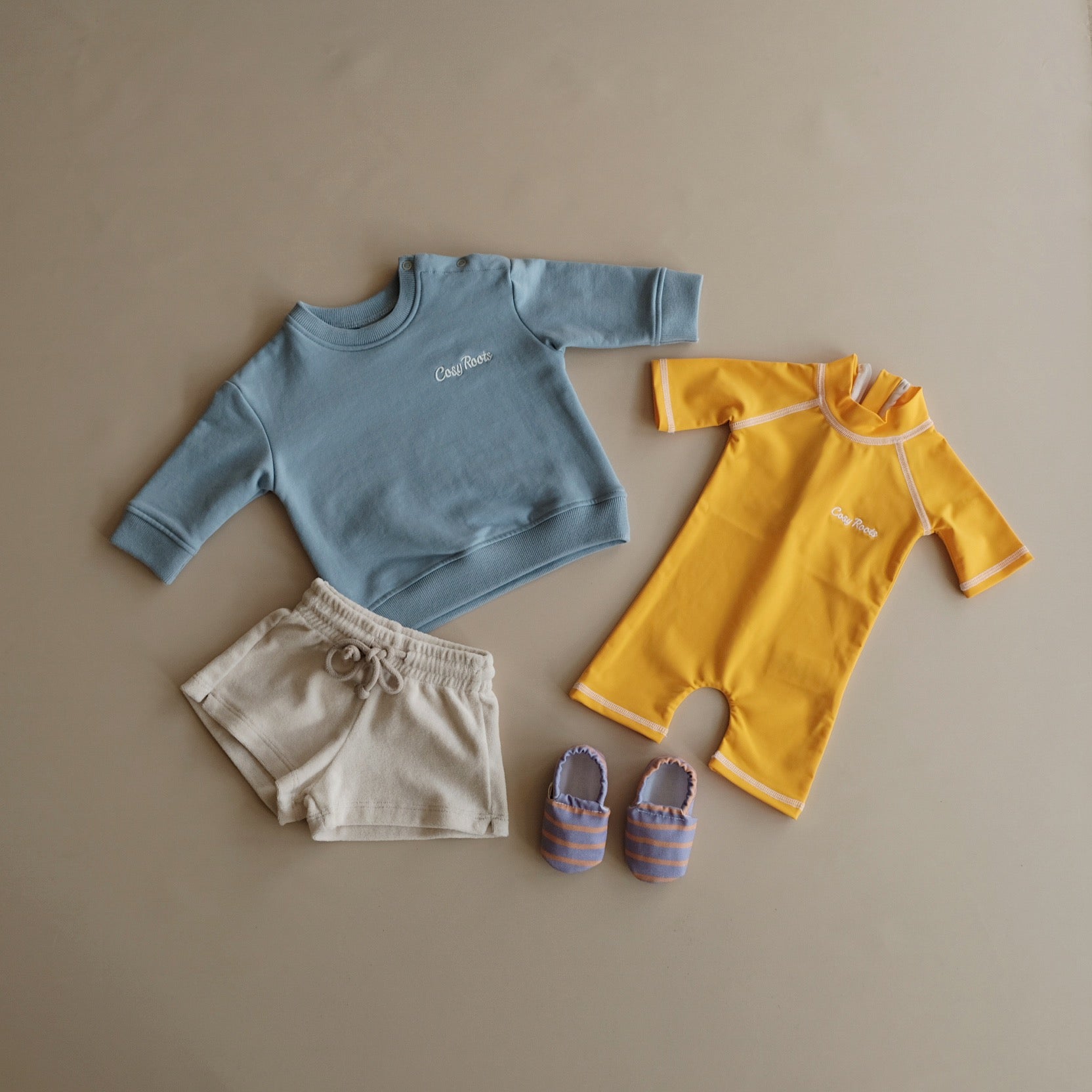 Vegan Shoes - Sunset Sorbet (lavender/orange striped)