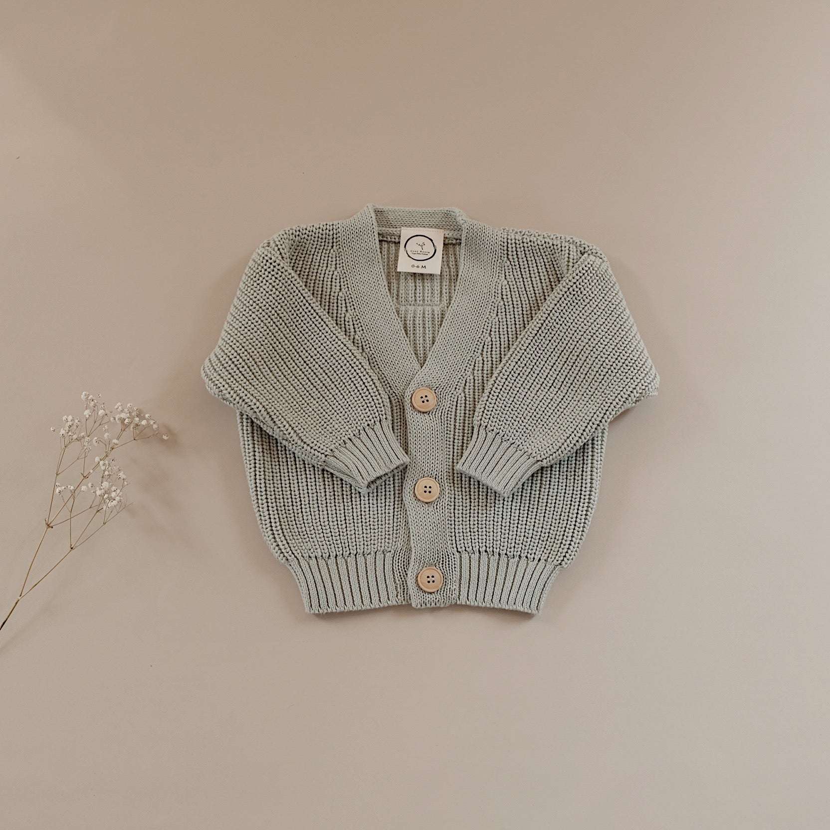 Organic Knit Cardigan - Seagrass - SALE