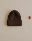 Organic Knit Beanie - Chocolate