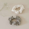 Organic Muslin Scrunchies - Khaki/Sand - SALE