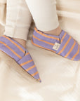 Vegan Shoes - Sunset Sorbet (lavender/orange striped)