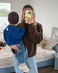 GOTS Organic Knit Pulli - MUM - Chocolate - REGULAR FIT