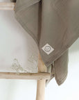 Organic Muslin Swaddle - Khaki - 120x120cm - S A L E