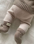 Organic Knit Booties - Caramel