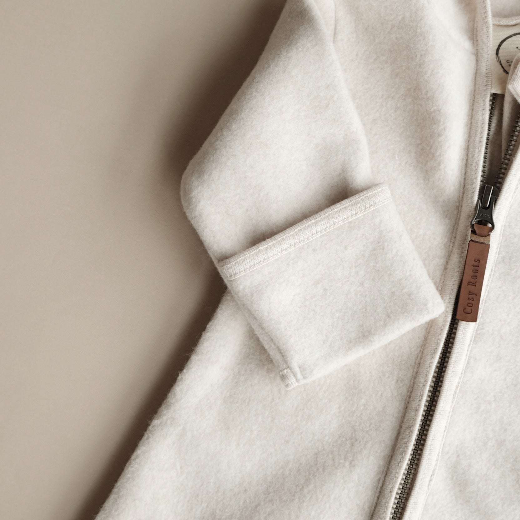 Organic Fleece Overall - Light Beige Melange