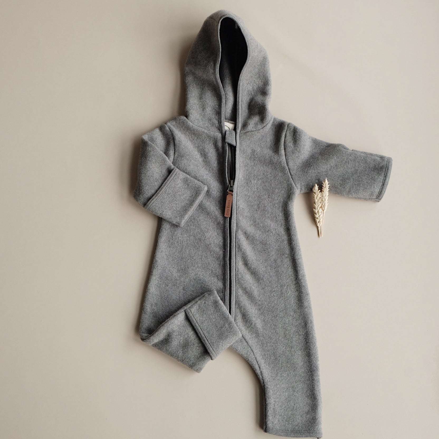 Organic Fleece Overall - Dark Grey Melange - SALE