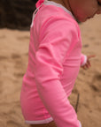 Sustainable UV Longsleeved Bathing Suit - Bright Pink (UV STANDARD 801)