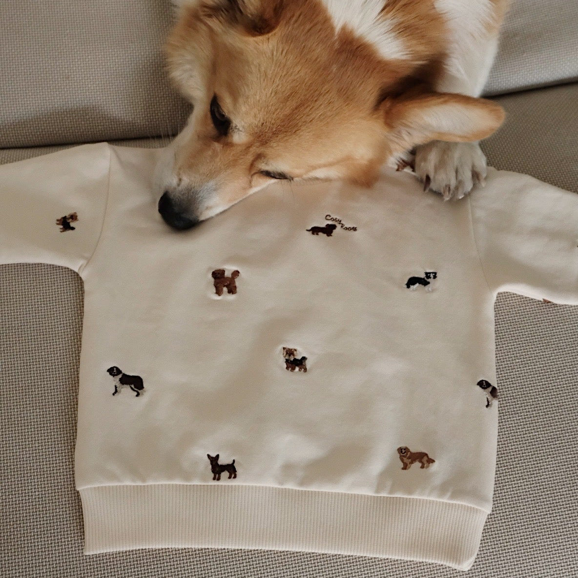 GOTS Organic Family Sweatshirt - Puppy Love