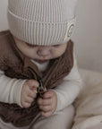 Organic Teddy Vest - Mocha - SALE