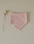 Organic Muslin Bibs - Dusty Rose/Caramel - SALE
