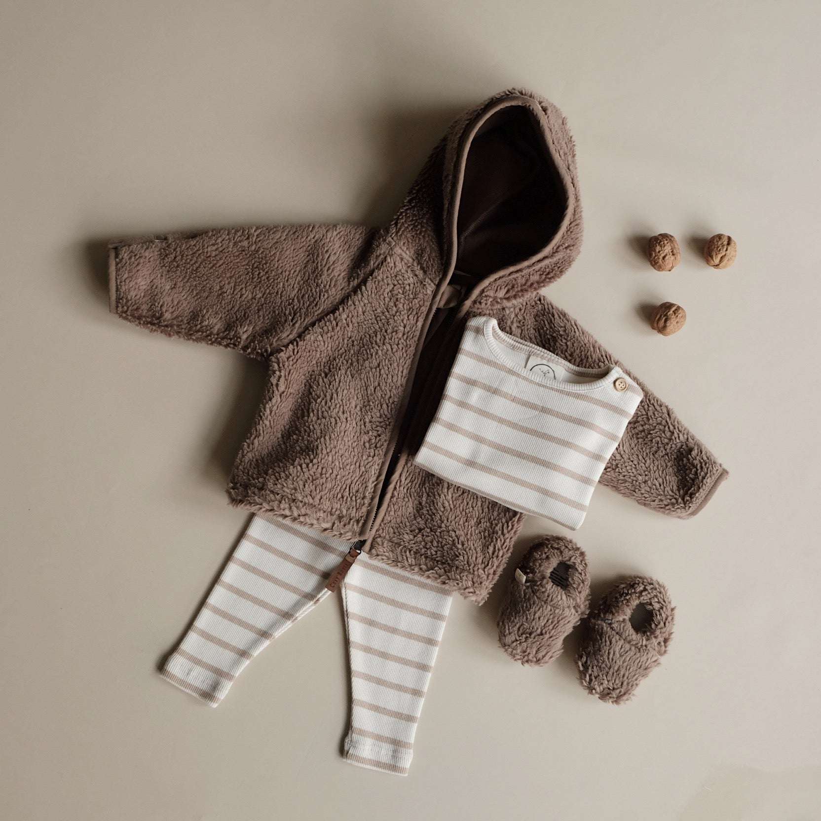 Organic Teddy Shoes - Mocha - SALE